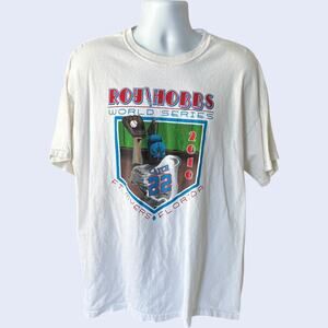 Roy Hobbs World Series 2010 T-Shirt XL Fort Myers Baseball White Gildan